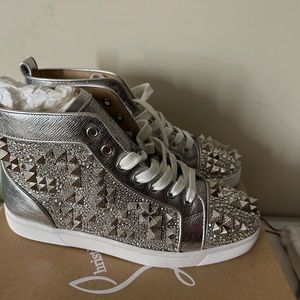 Christian Louboutin Louis Spike Silver